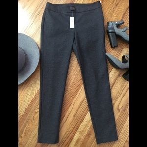 Ann Taylor heathered charcoal side zip leggings